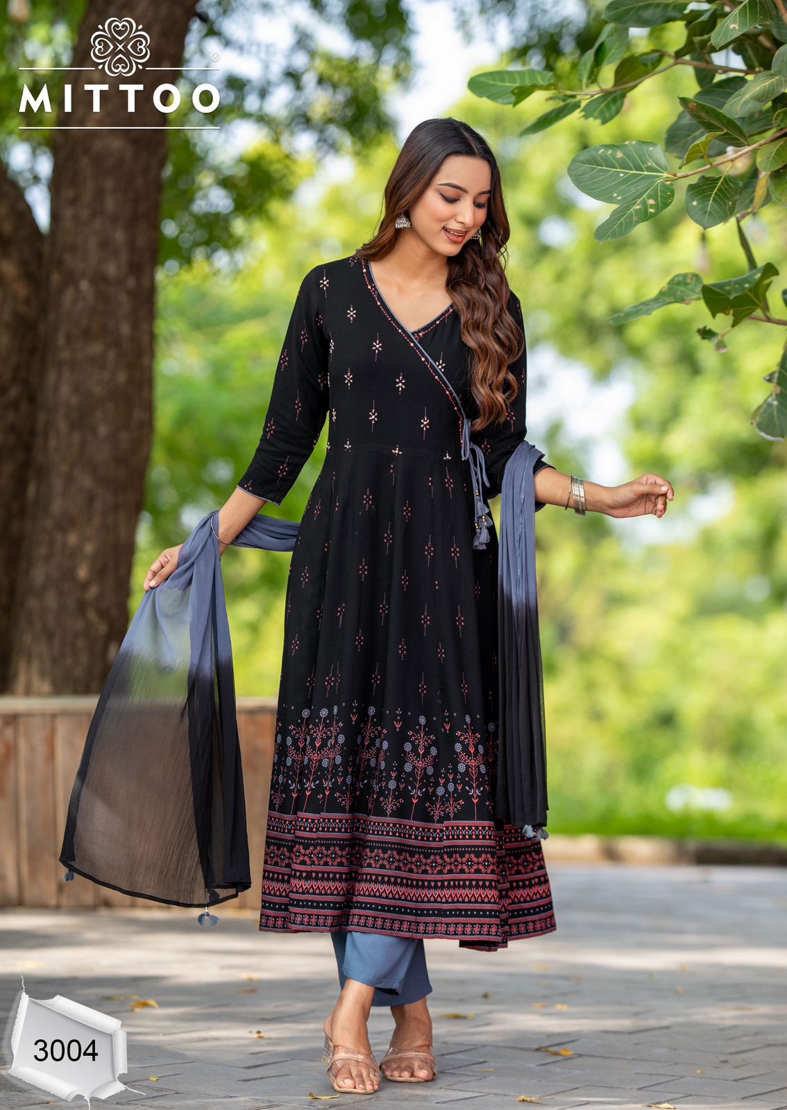 Padmavat By Mittoo Rayon Printed Kurti With Bottom Dupatta Exporters In India